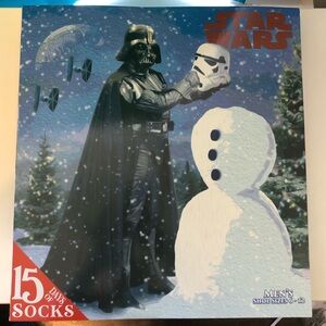 Star Wars 15 Days of Socks Advent Calendar Men’s Shoe Size 6-12 New